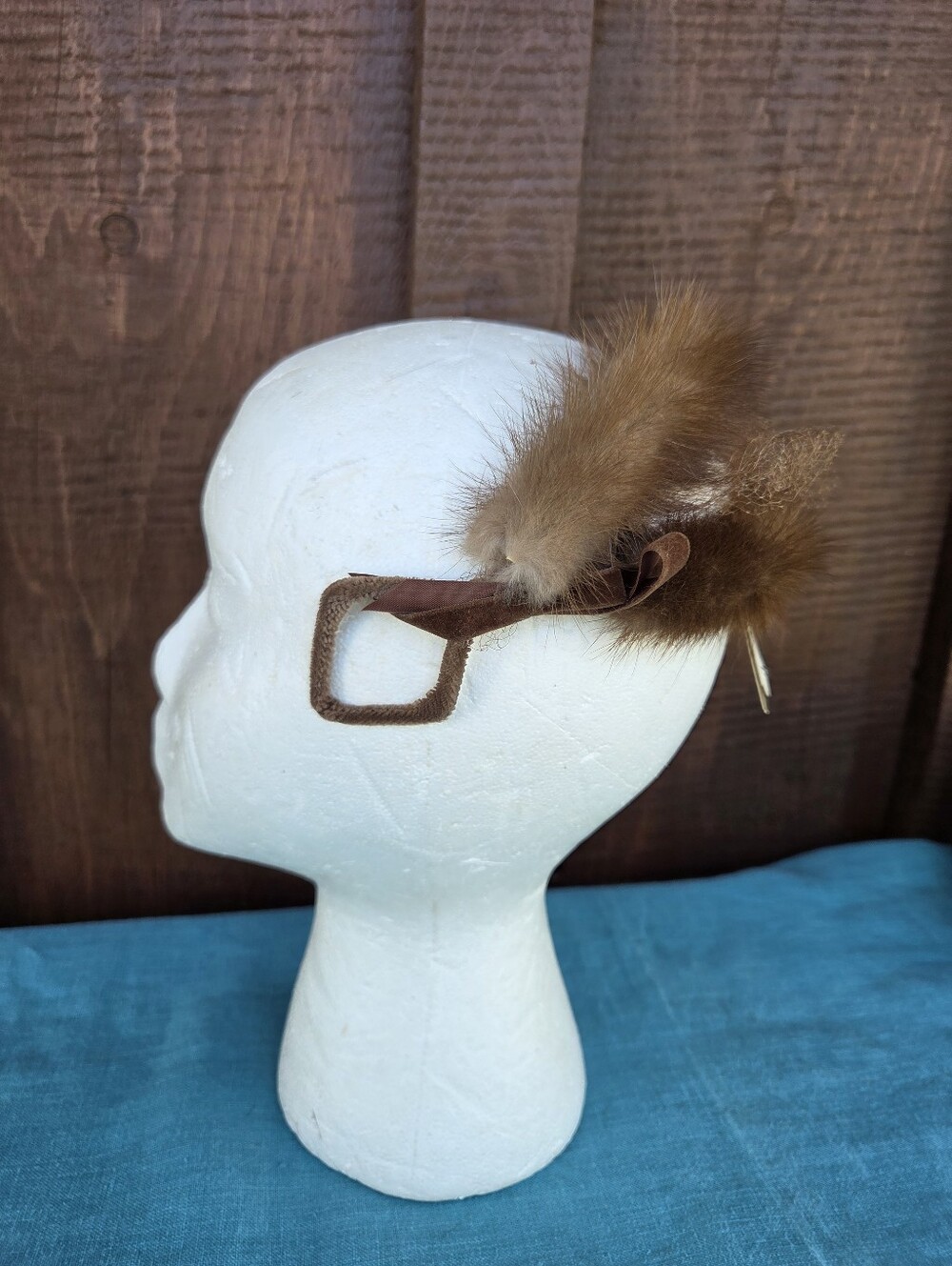 Vintage Mink Fur Hat w/ Millinery TAGS Headband Crown - Picture 6 of 8
